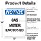 Signmission Gas Meter Enclosed, 10 in W x Rectangle, Aluminum OS-2PACK-NS-A-1014-V-13007 - alternate 2